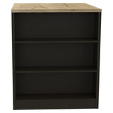 Stylish Black Wengue and Pine Kitchen Counter and Dining Table Combination - Homeroots - Flyclothing LLC