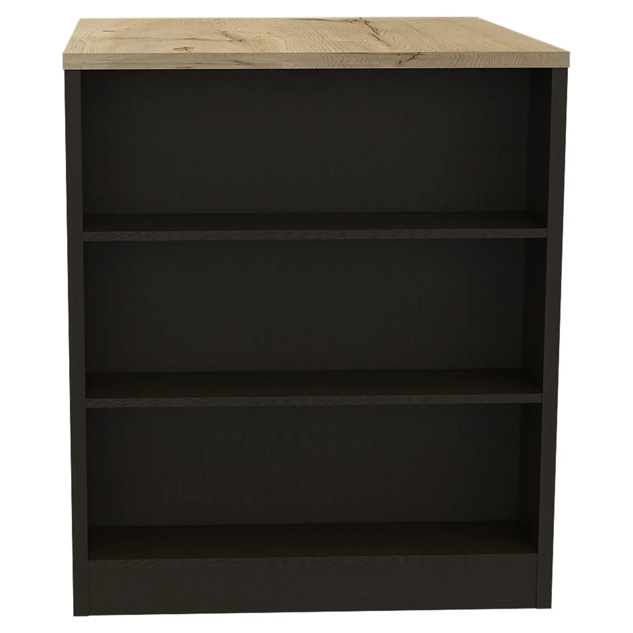 Stylish Black Wengue and Pine Kitchen Counter and Dining Table Combination - Homeroots - Flyclothing LLC