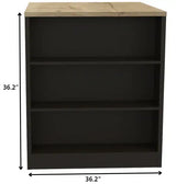 Stylish Black Wengue and Pine Kitchen Counter and Dining Table Combination - Homeroots - Flyclothing LLC