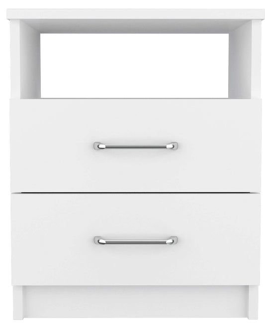 Modern and Stylish White Particle Bedroom Nightstand - Homeroots - Flyclothing LLC