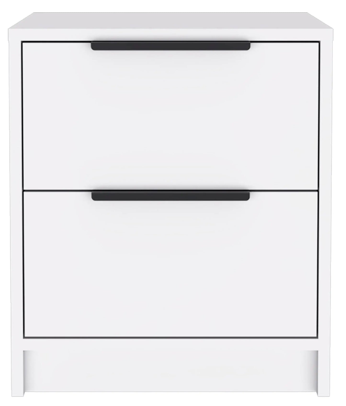 Stylish White Two Drawer Nightstand - Homeroots - Flyclothing LLC
