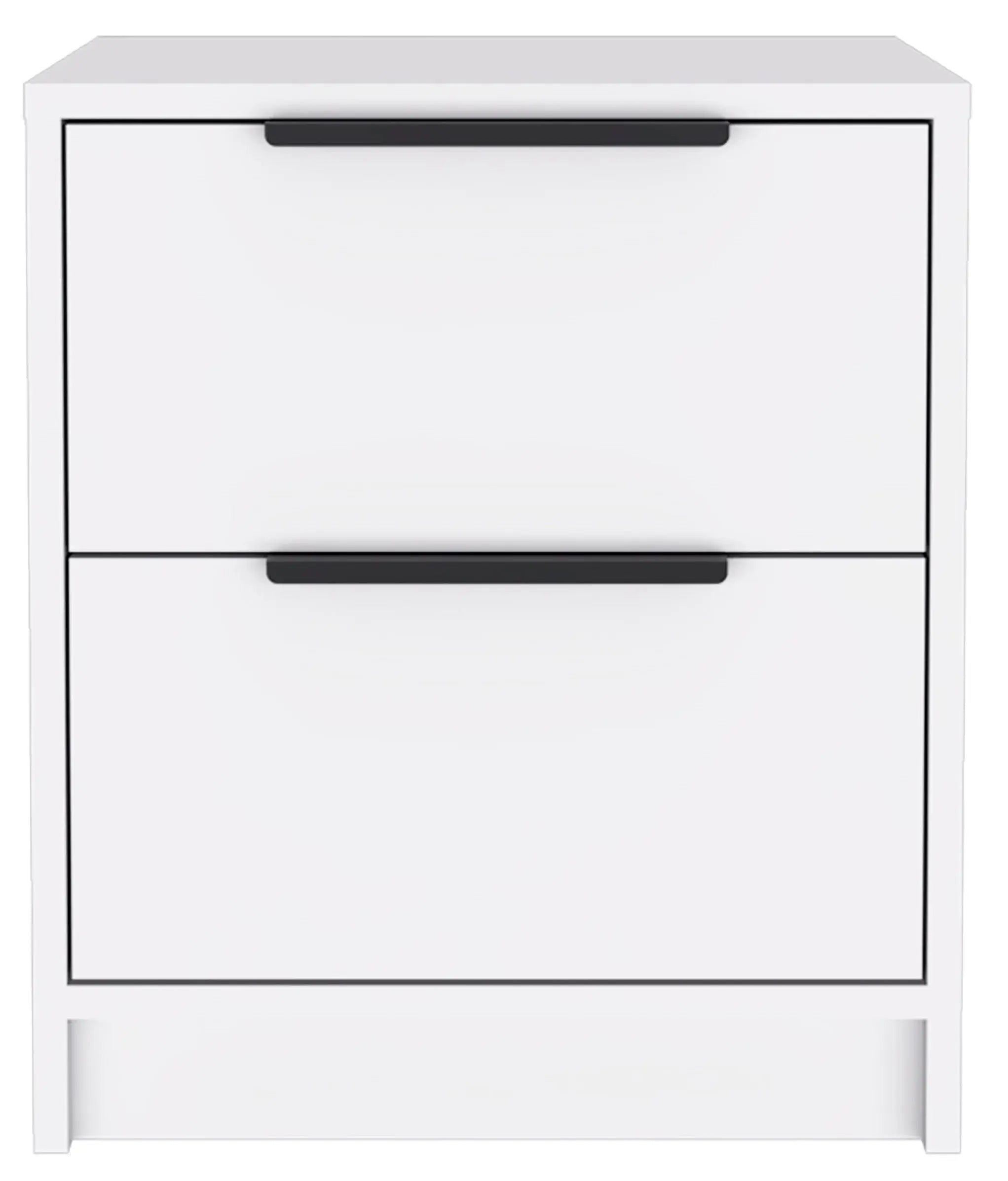Stylish White Two Drawer Nightstand - Homeroots - Flyclothing LLC