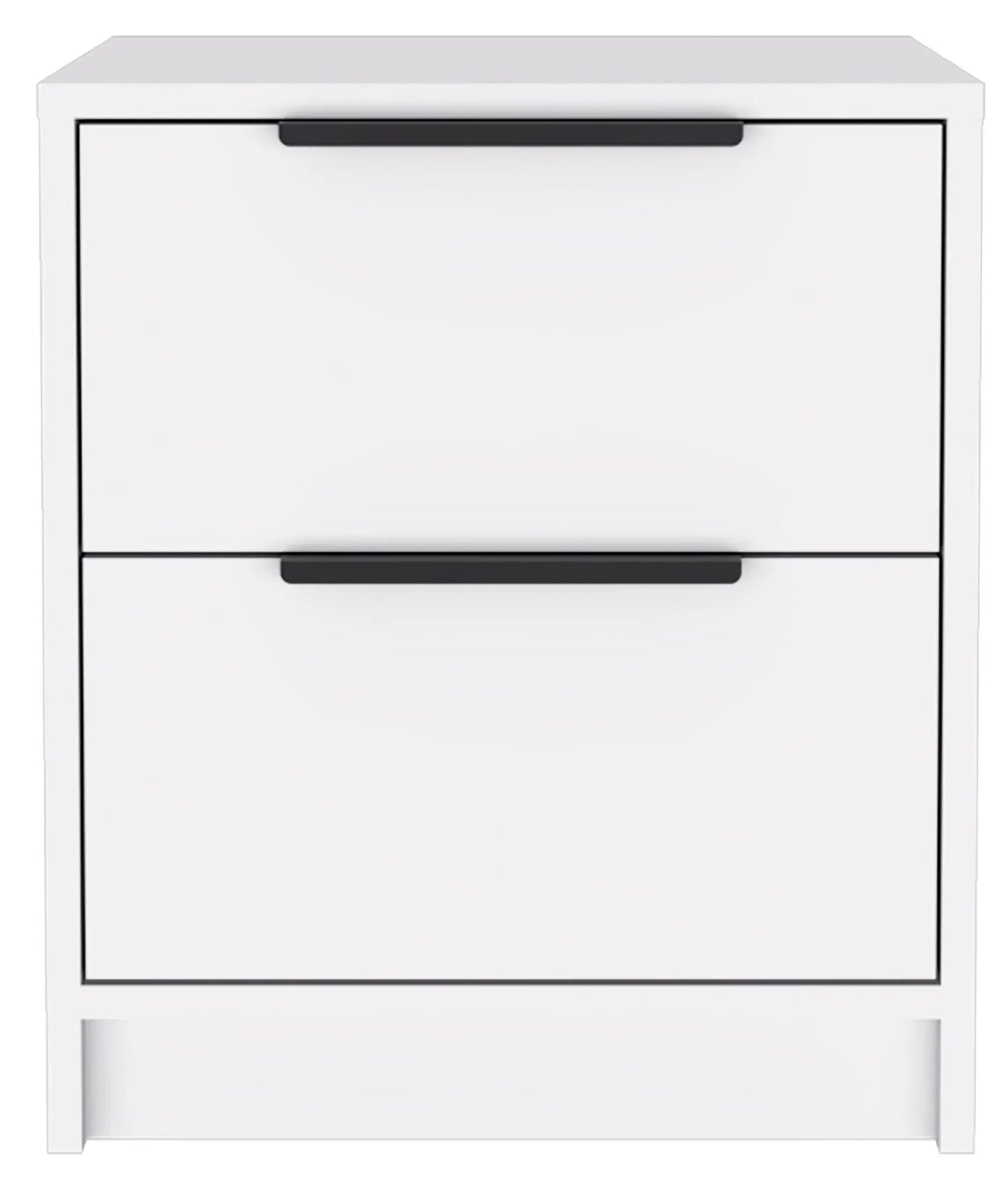 Stylish White Two Drawer Nightstand - Homeroots - Flyclothing LLC