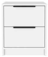 Stylish White Two Drawer Nightstand - Homeroots - Flyclothing LLC