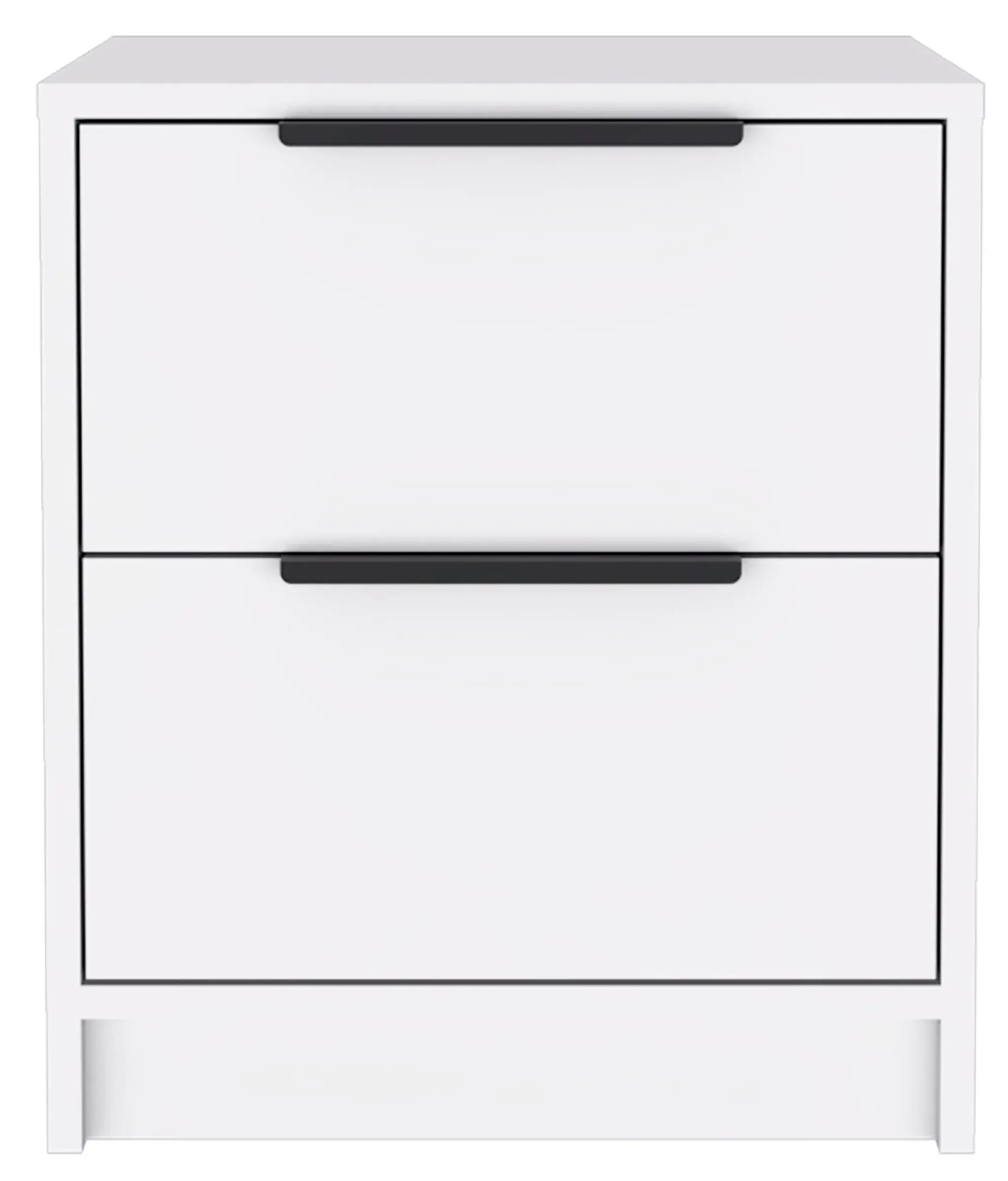 Stylish White Two Drawer Nightstand - Homeroots - Flyclothing LLC