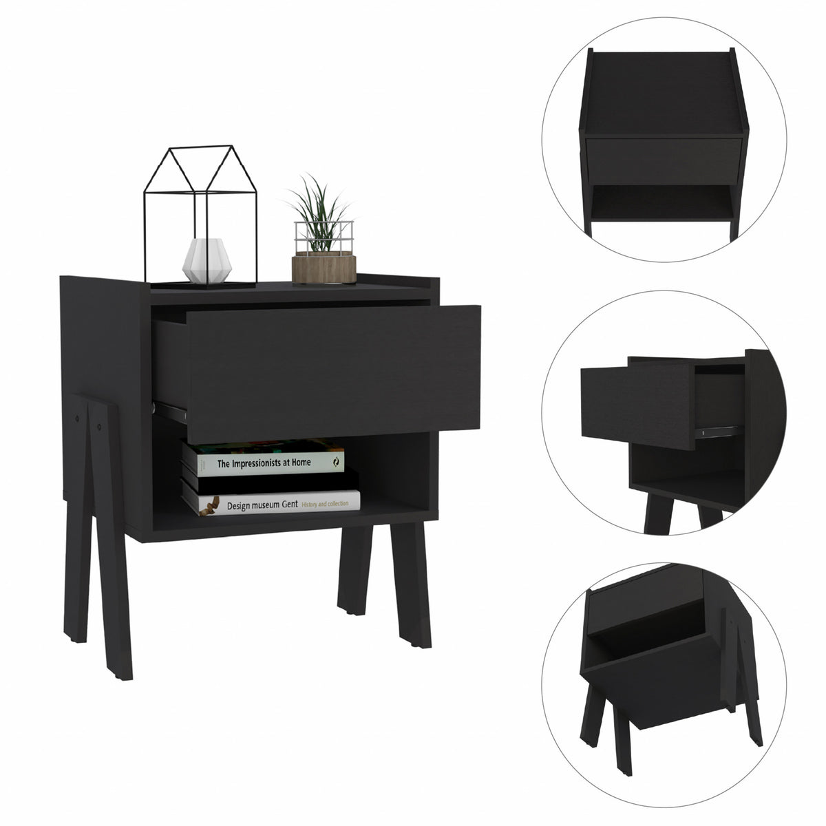 18.89" Rectangular One Drawer With Manufactured Wood Top - Homeroots - Flyclothing LLC