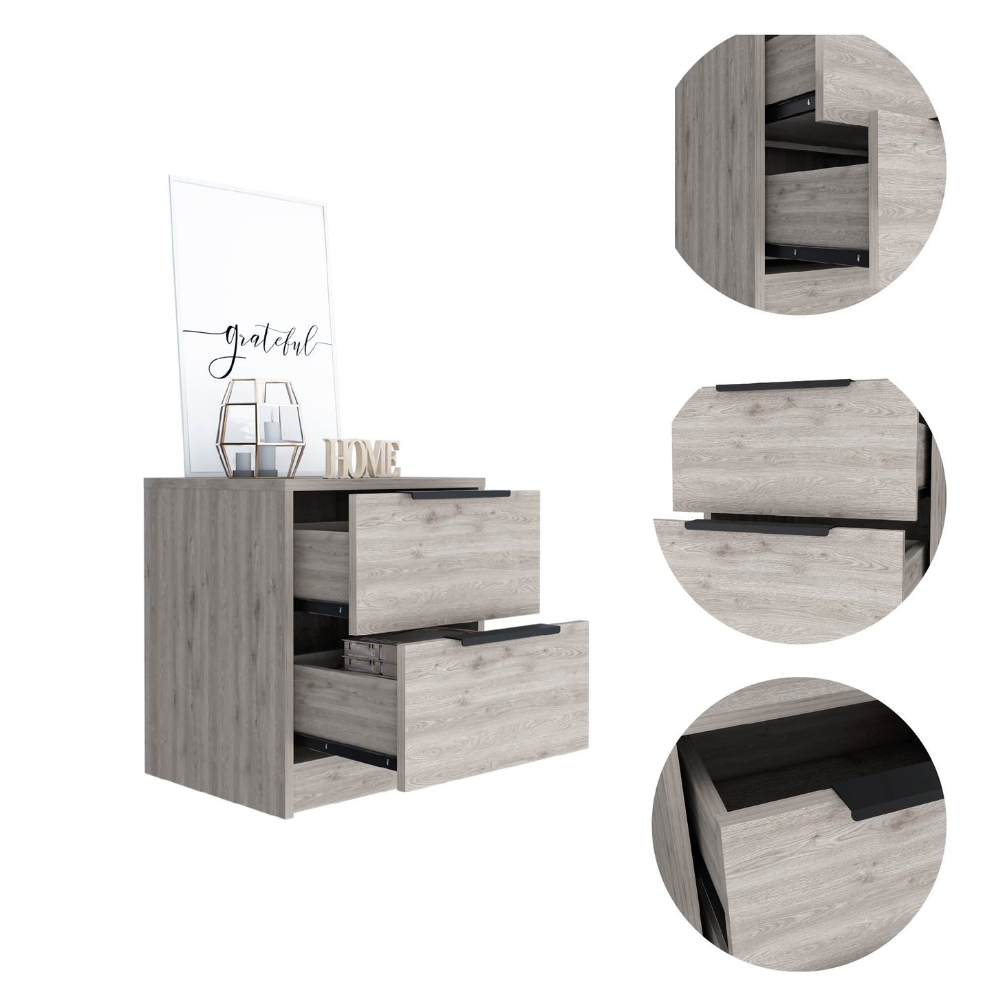 16" Rectangular One Drawer Two Doors With Manufactured Wood Top - Homeroots - Flyclothing LLC