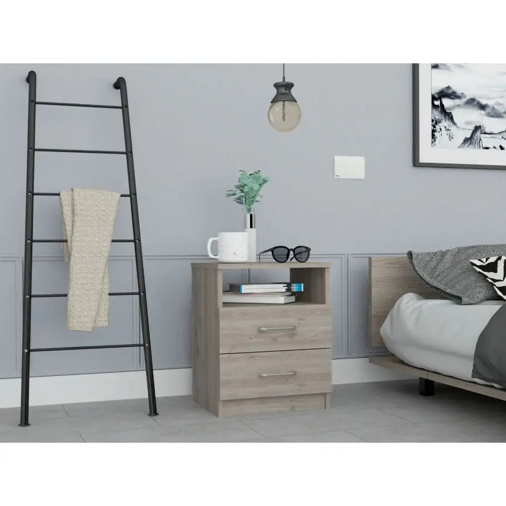 Modern and Stylish Light Grey Particle Bedroom Nightstand - Homeroots - Flyclothing LLC