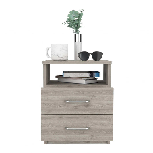 Modern and Stylish Light Grey Particle Bedroom Nightstand - Homeroots - Flyclothing LLC