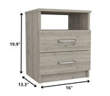 Modern and Stylish Light Grey Particle Bedroom Nightstand - Homeroots - Flyclothing LLC