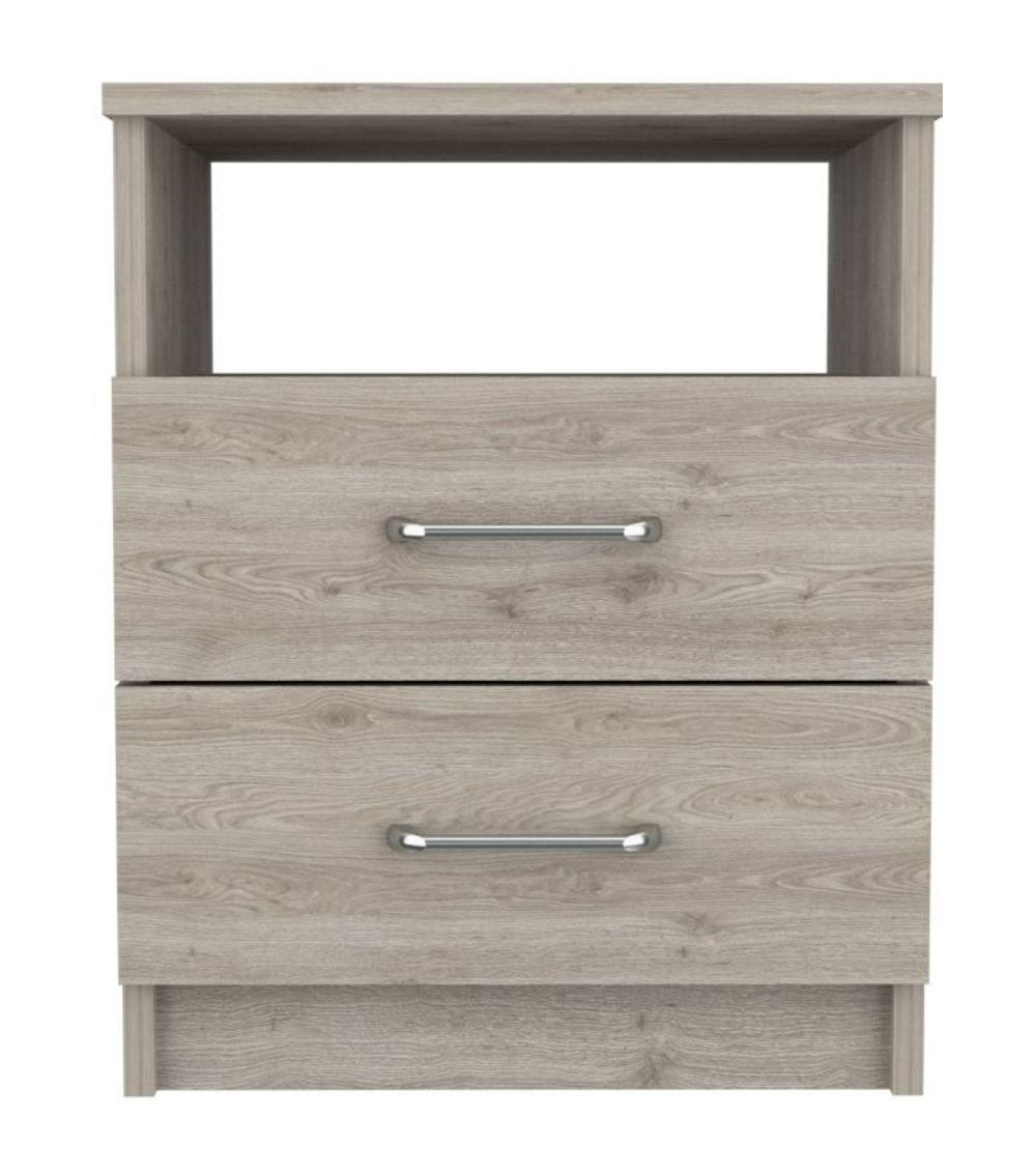 Modern and Stylish Light Grey Particle Bedroom Nightstand - Homeroots