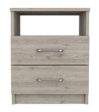 Modern and Stylish Light Grey Particle Bedroom Nightstand - Homeroots
