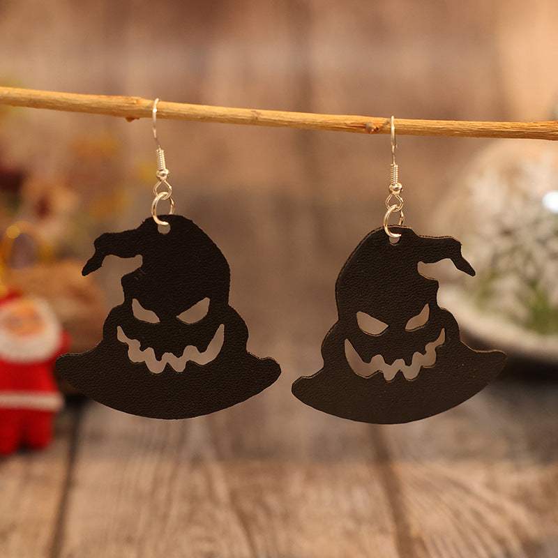 PU Leather Hat Shape Earrings - Trendsi - Flyclothing LLC