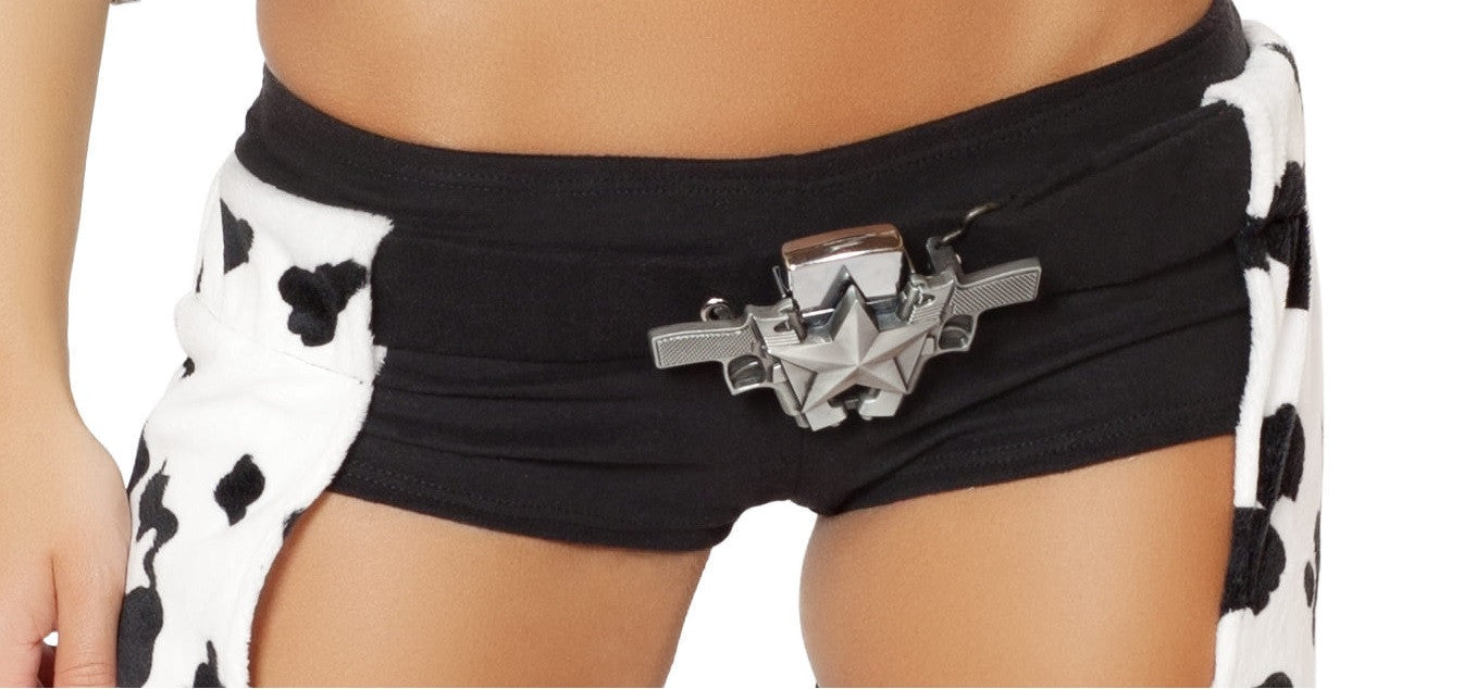 Roma Costume Double Gun Belt Buckle with Star Detail Costume 4780 - Roma Costume - Flyclothing LLC