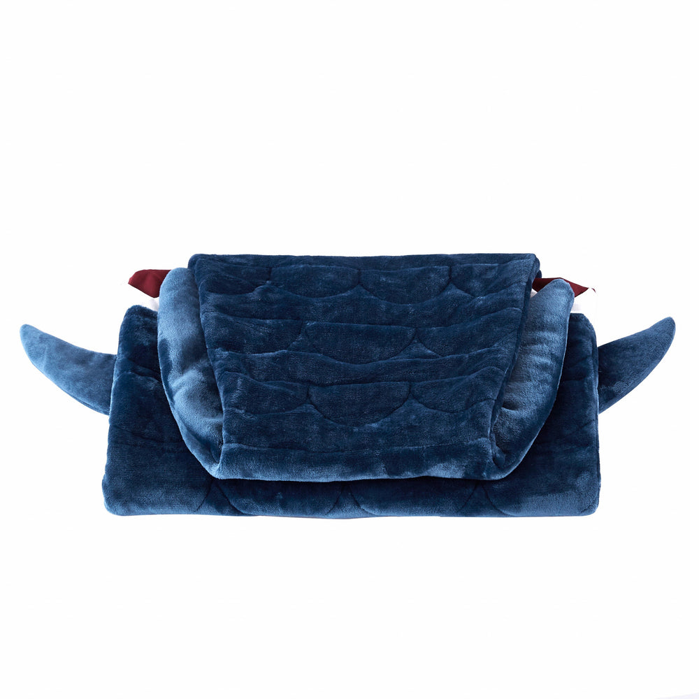 Navy Blue Shark Weighted Throw Blanket - Homeroots