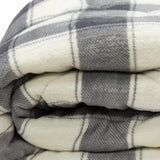 Buffalo Grey Printed Velvet and Velvet Throw Blanket - Homeroots
