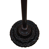 69" Brown Traditional Shaped Floor Lamp With Red Yellow And Brown Dragonfly Stained Glass Dome Shade - Homeroots - Flyclothing LLC