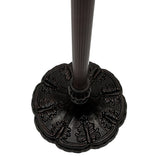 63" Brown Two Light Traditional Shaped Floor Lamp With White Stained Glass Bowl Shade - Homeroots - Flyclothing LLC
