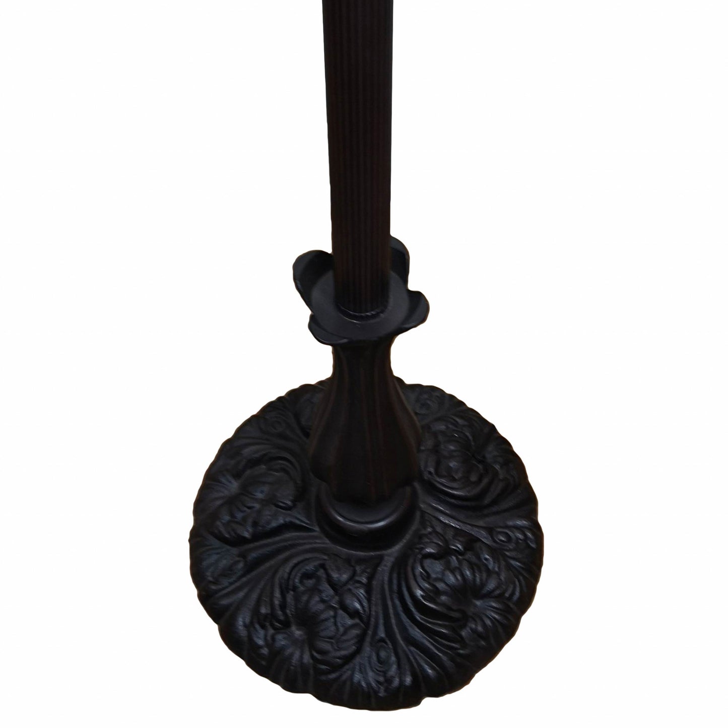 62" Brown Traditional Shaped Floor Lamp With White Stained Glass Bowl Shade - Homeroots - Flyclothing LLC