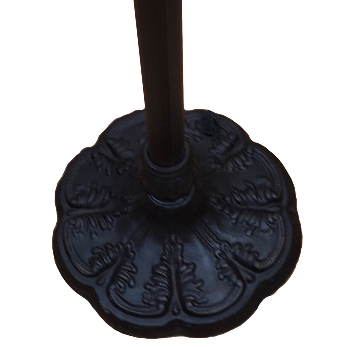 62" Brown Traditional Shaped Floor Lamp With White Stained Glass Bowl Shade - Homeroots - Flyclothing LLC