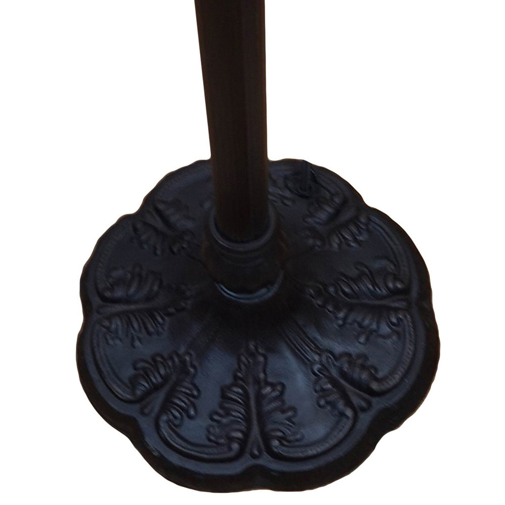 62" Brown Traditional Shaped Floor Lamp With White Stained Glass Bowl Shade - Homeroots - Flyclothing LLC