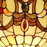 62" Brown Traditional Shaped Floor Lamp With White And Brown Stained Glass Bowl Shade - Homeroots - Flyclothing LLC