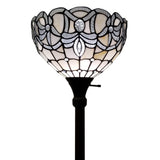 72" Brown Traditional Shaped Floor Lamp With Brown Stained Glass Bowl Shade - Homeroots - Flyclothing LLC