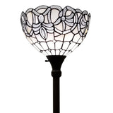 72" Brown Traditional Shaped Floor Lamp With Brown Stained Glass Bowl Shade - Homeroots - Flyclothing LLC
