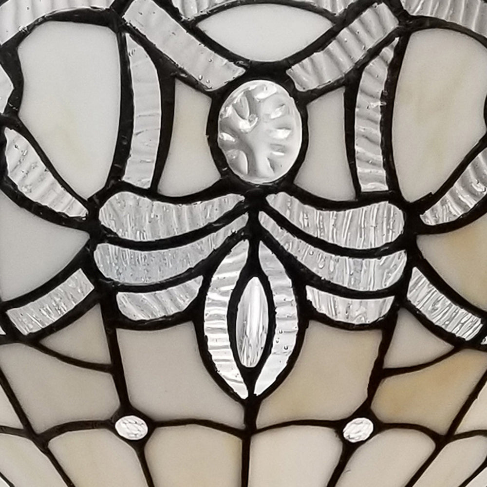 72" Brown Traditional Shaped Floor Lamp With Brown Stained Glass Bowl Shade - Homeroots - Flyclothing LLC