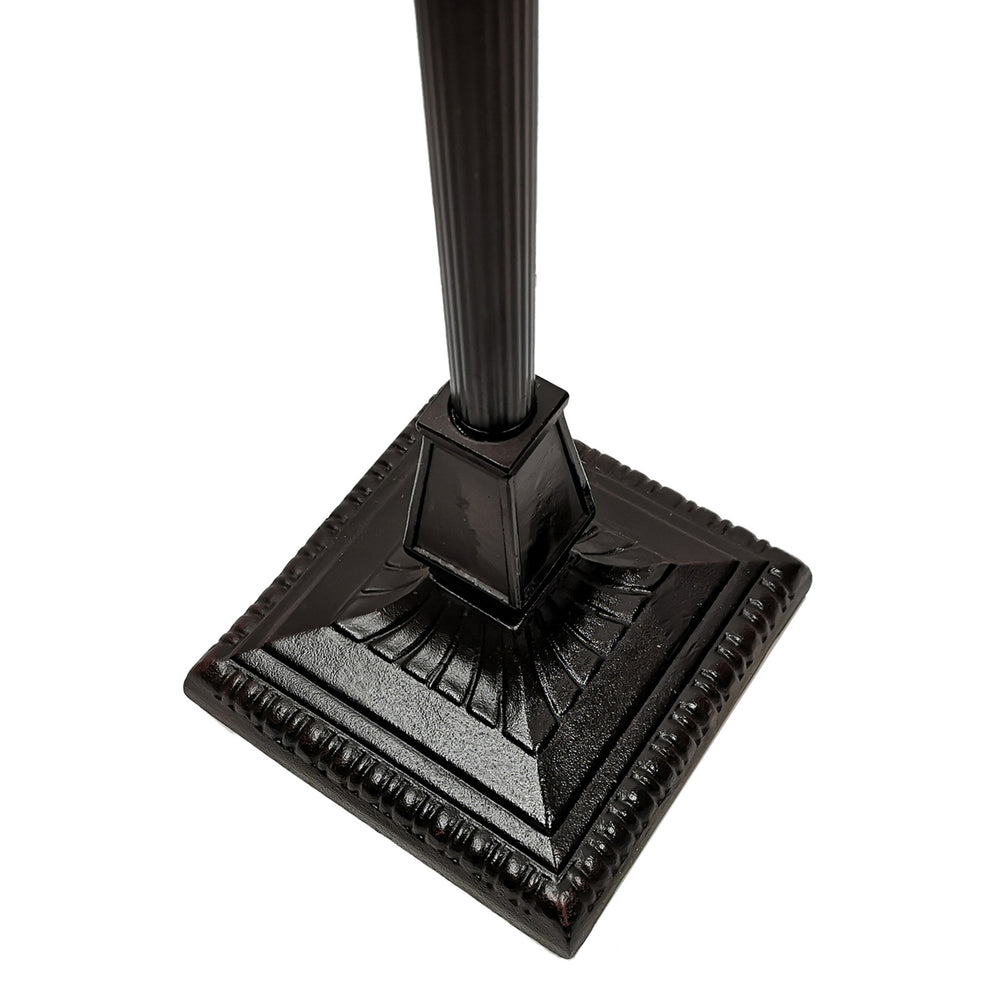 62" Brown Two Light Beige And Brown Geometric Stained Glass Floor Lamp - Homeroots - Flyclothing LLC