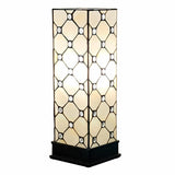 18" Tiffany Style Jeweled Dark Brown Base Table Lamp - Homeroots - Flyclothing LLC