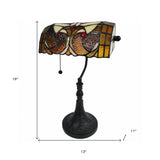 19" Dark Brown Candlestick Table Lamp With Beige Dome Shade - Homeroots - Flyclothing LLC