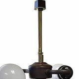 22" Dark Brown Metal Two Light Candlestick Table Lamp With Ivory Shade - Homeroots