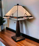 22" Dark Brown Metal Two Light Candlestick Table Lamp With Ivory Shade - Homeroots