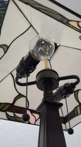 22" Dark Brown Metal Two Light Candlestick Table Lamp With Ivory Shade - Homeroots - Flyclothing LLC