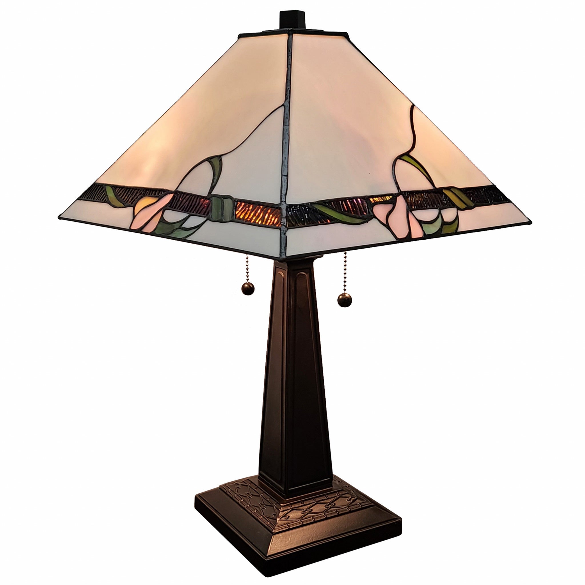 22" Dark Brown Metal Two Light Candlestick Table Lamp With Ivory Shade - Homeroots - Flyclothing LLC
