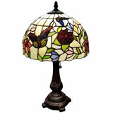 19" Dark Brown Metal Candlestick Table Lamp With Red and Black Dome Shade - Homeroots - Flyclothing LLC