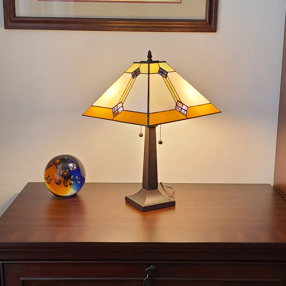 21" Dark Brown Metal Two Light Candlestick Table Lamp With Beige Shade - Homeroots - Flyclothing LLC