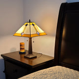 21" Dark Brown Metal Two Light Candlestick Table Lamp With Beige Shade - Homeroots - Flyclothing LLC