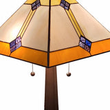 21" Dark Brown Metal Two Light Candlestick Table Lamp With Beige Shade - Homeroots