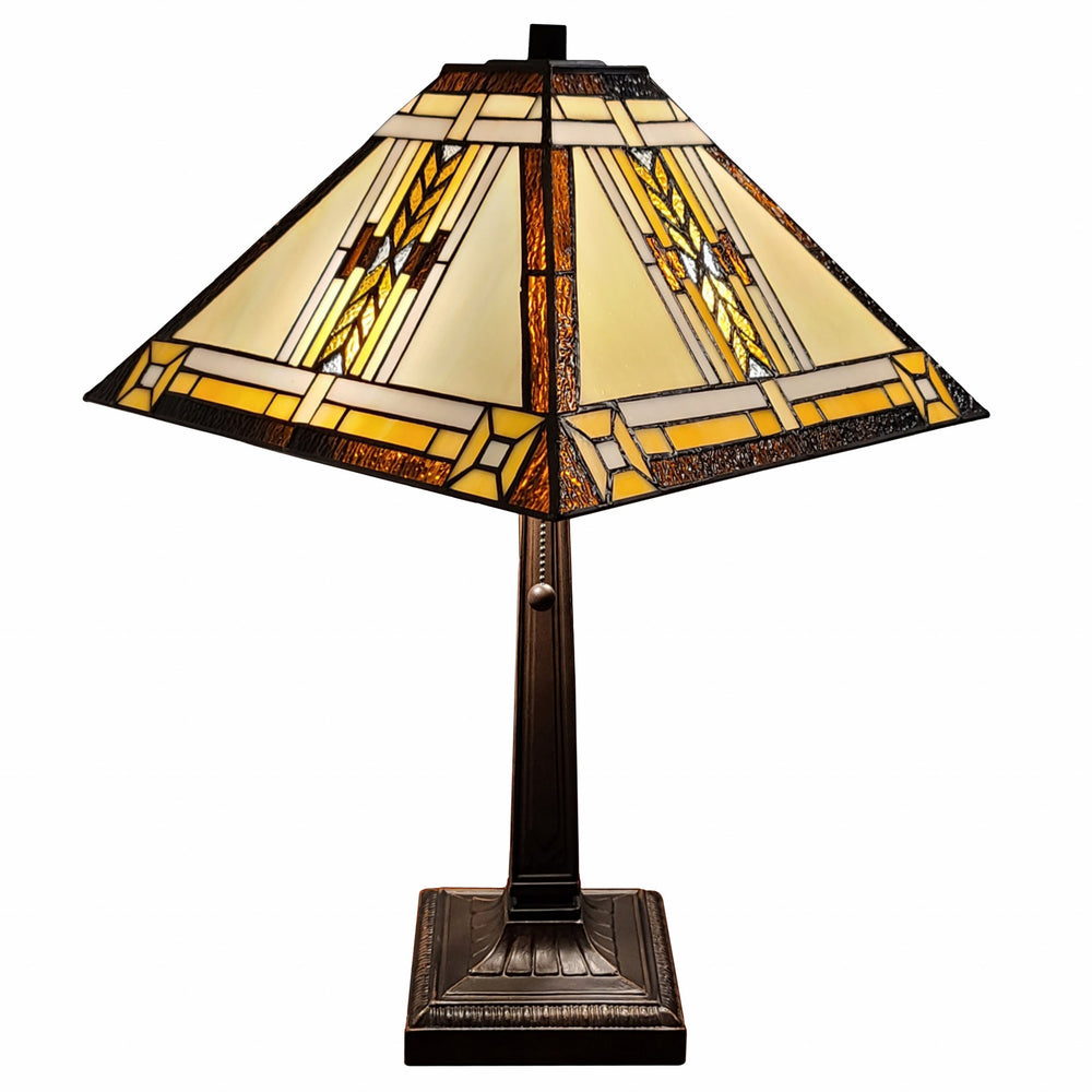 22" Dark Brown Metal Two Light Candlestick Table Lamp With Beige Shade - Homeroots - Flyclothing LLC