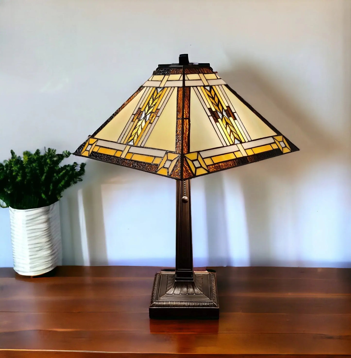 22" Dark Brown Metal Two Light Candlestick Table Lamp With Beige Shade - Homeroots - Flyclothing LLC