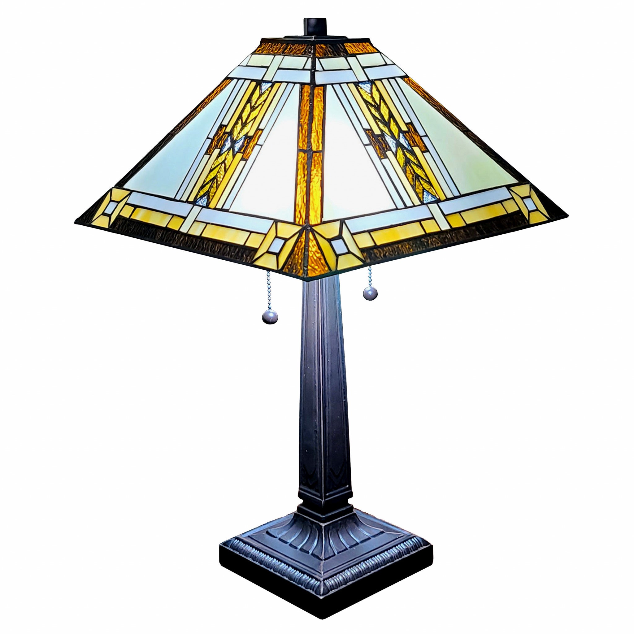 22" Dark Brown Metal Two Light Candlestick Table Lamp With Beige Shade - Homeroots - Flyclothing LLC