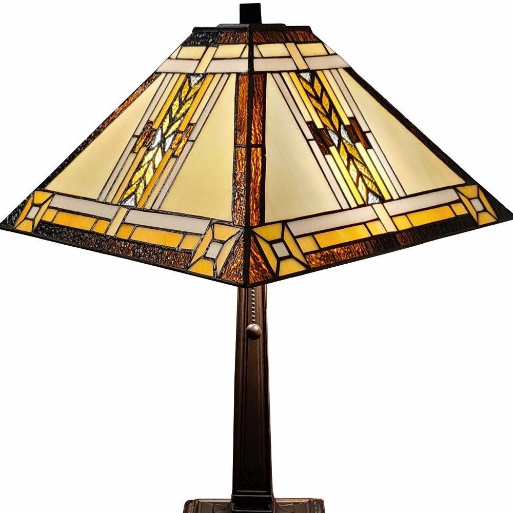 22" Dark Brown Metal Two Light Candlestick Table Lamp With Beige Shade - Homeroots - Flyclothing LLC