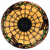 23" Dark Brown Metal Two Light Candlestick Table Lamp With Brown and Ivory Shade - Homeroots