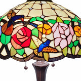 23" Dark Brown Metal Two Light Candlestick Table Lamp With Brown and Ivory Shade - Homeroots - Flyclothing LLC