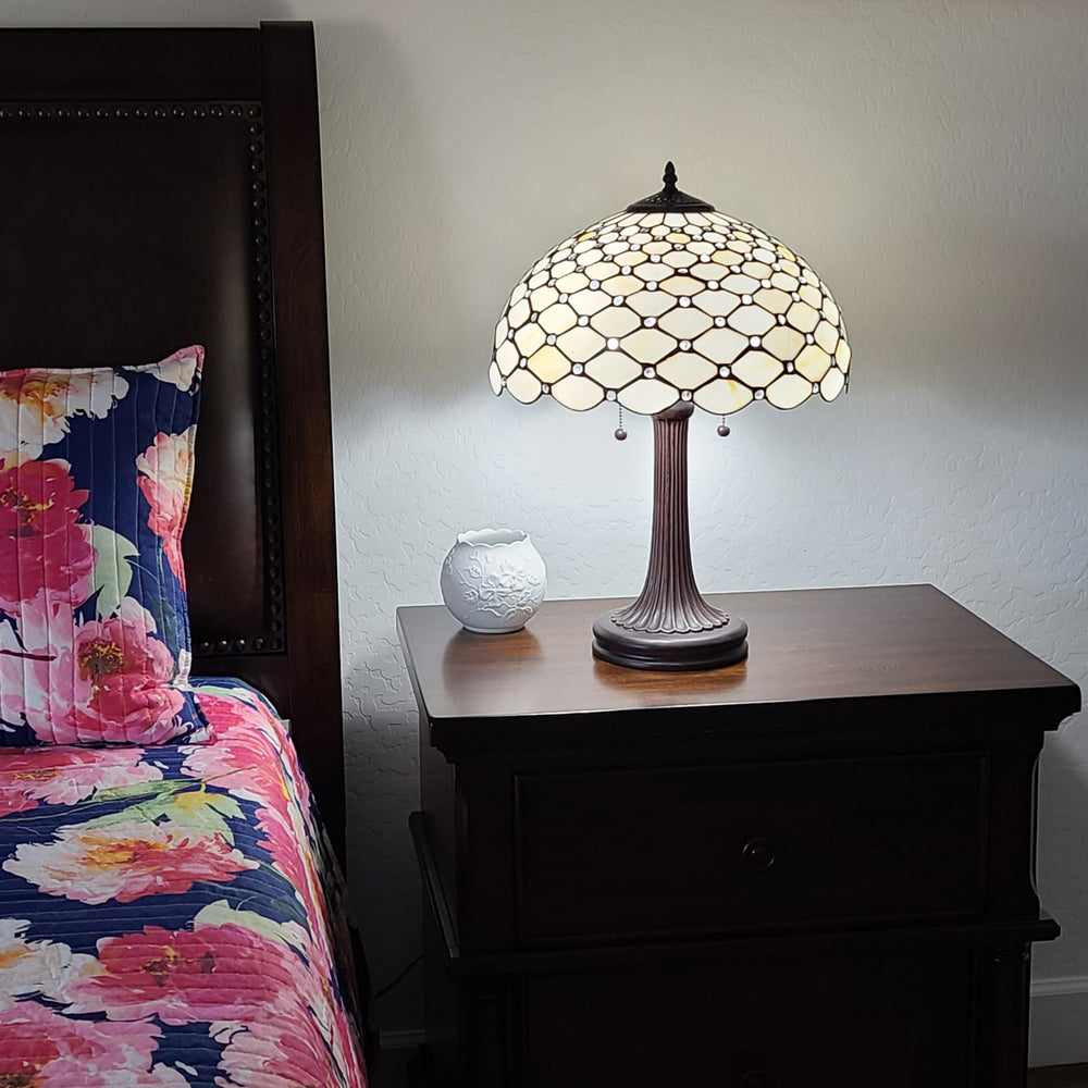 23" Dark Brown Metal Two Light Candlestick Table Lamp With White Shade - Homeroots - Flyclothing LLC