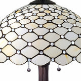 23" Dark Brown Metal Two Light Candlestick Table Lamp With White Shade - Homeroots - Flyclothing LLC