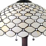 23" Dark Brown Metal Two Light Candlestick Table Lamp With White Shade - Homeroots