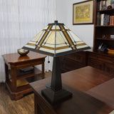 22" Dark Brown Metal Two Light Candlestick Table Lamp With Beige Shade - Homeroots - Flyclothing LLC